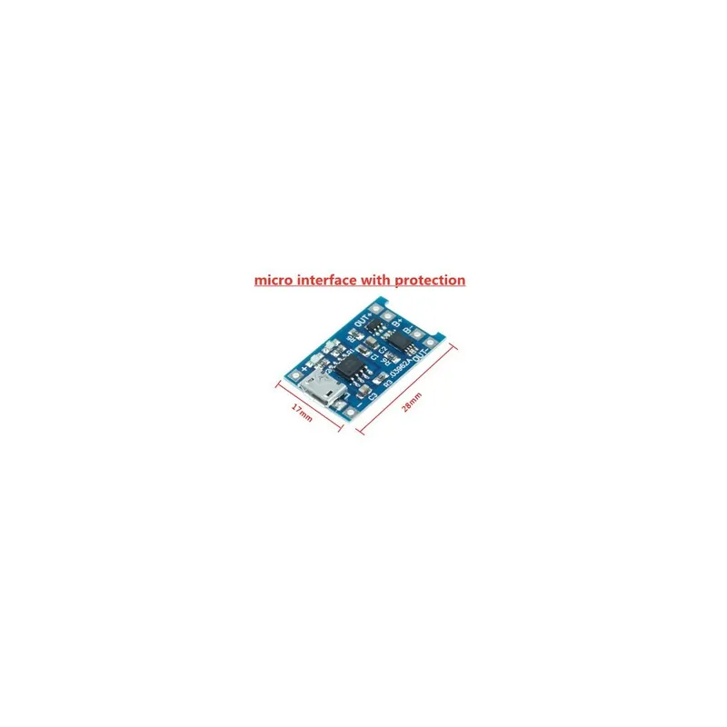 Szuper akció Védelemmel-10db TP4056 töltés modul 3,7v 3,6V 4,2V 18650 elem 1A Lítium elem töltőtábla