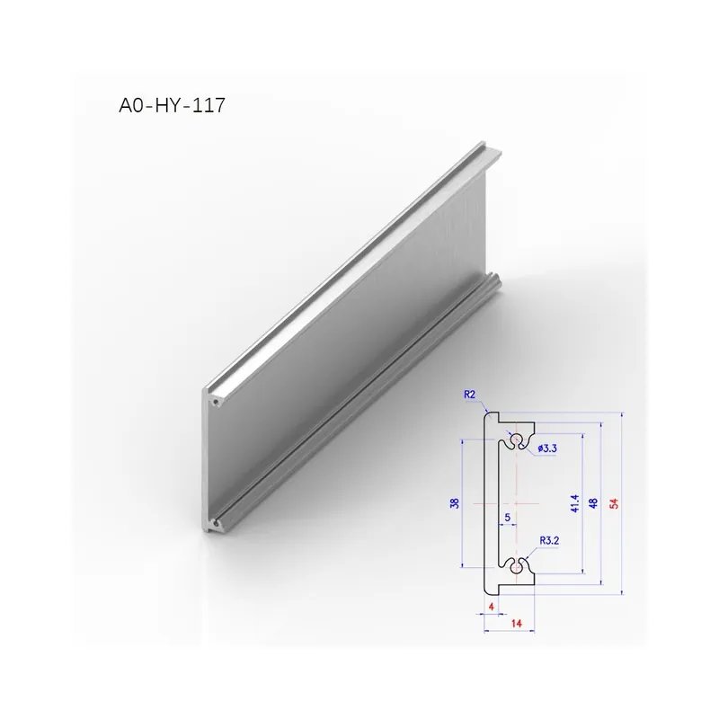 Csak ma A0-HY-117-100-6061 Extrudált alumínium Profil 4mm vastagságú Erősítő Panel elektronikai berendezésekhez