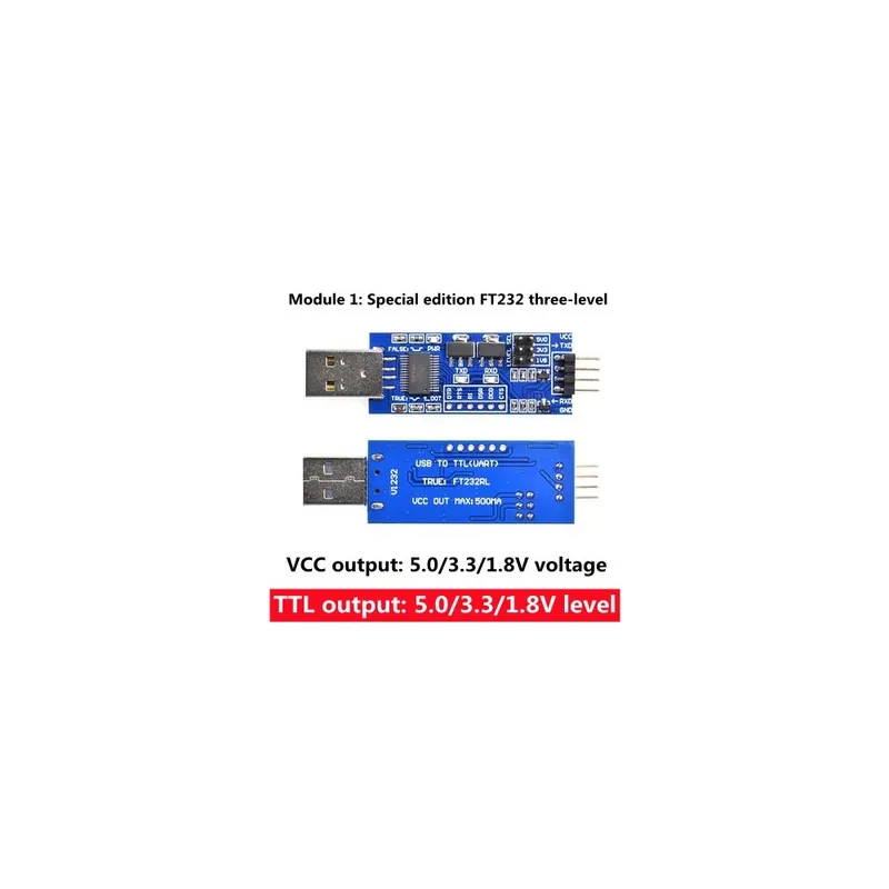 Kiárusítás Modul 1-USB-TTL 1,8V/3,3V/5V USB-soros port USB-UART modul FT232 frissítés javítás villogó géphez