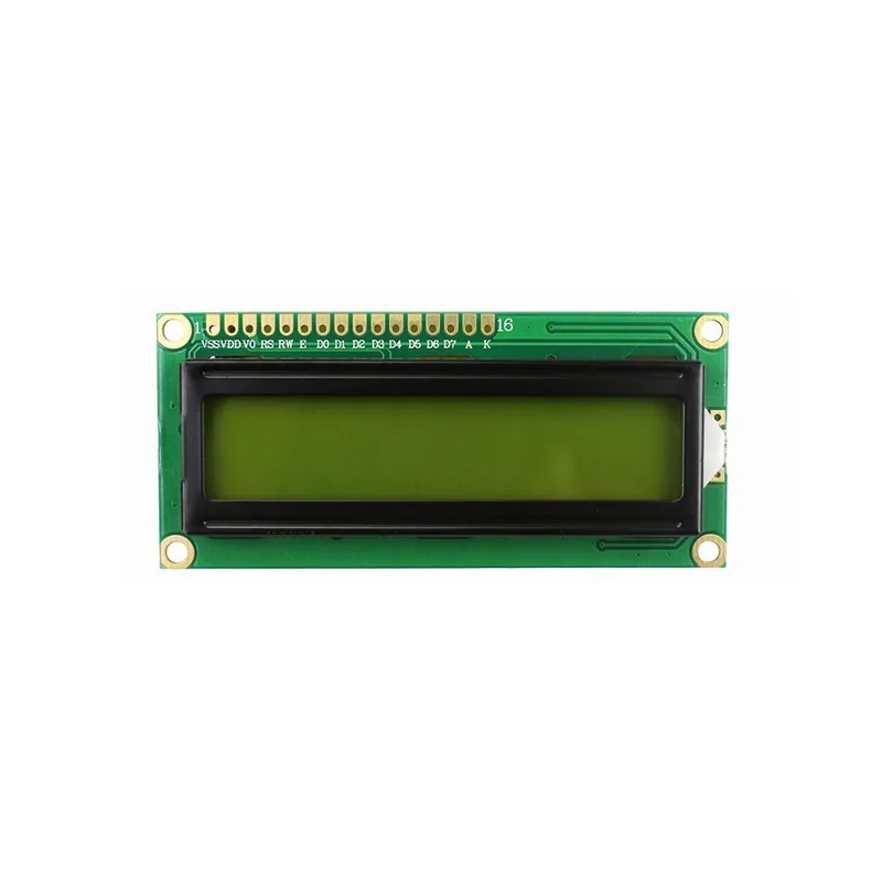 1602 Zöld LCD-Kék képernyő Sárga-zöld képernyő IIC/I2C 1602 LCD kijelző modul LCD1602A Kék képernyő Mögötte modullal Árcsökkenés