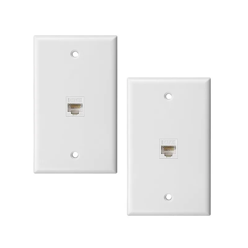 Vedd meg online 2-1-Port Ethernet Fali lemez Keystone Jack Fali lemez RJ45 Keystone Anya-Anya soros csatolóbetéttel