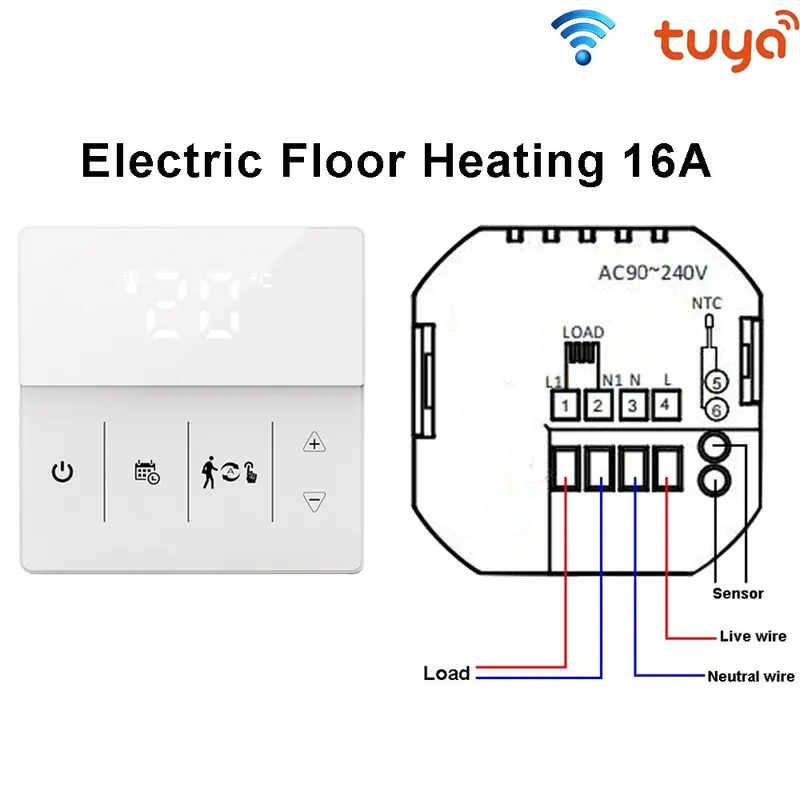 Elektromos-WiFi-B-Smart Tuya WiFi /Zigbee Termosztát Víz-alapú Elektromos padlófűtés hőmérséklet Távvezérlő Google Home Alexa Azonnali szállítás