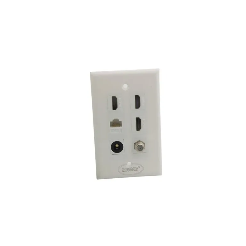 Fehér-3 X HDMI CAT6 RJ45 F TV Toslink audioszál Fali lemez Anya-Anya Csatlakozóval Ajánlat