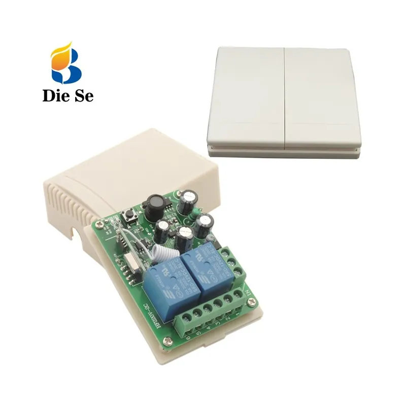 1RC 1WP2-86 Fali Panel Távirányító kapcsoló 433Mhz AC 110V 220V 2CH RF Relé Vevő 2 gomb Villanykörtéhez Fali kapcsolóhoz Korlátozott ajánlat