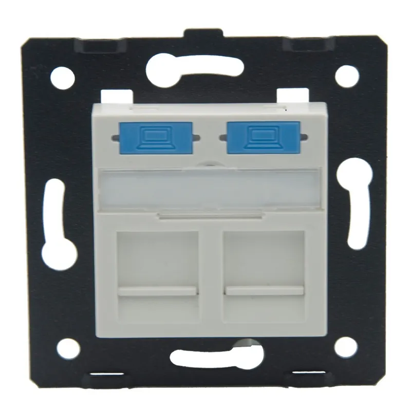 Korlátozott ajánlat Fehér-EU szabvány Dual CAT6A RJ45 Anya-Anya típus aljzat Fali lemez