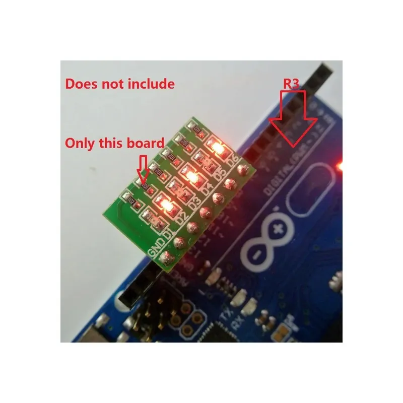 Olcsó 4 Gombos billentyűzet Nyomógombos Kapcsoló & 6 bit Piros LED modul készlet Arduinohoz UNO MEGA2560 Pro mini Kenyértáblához