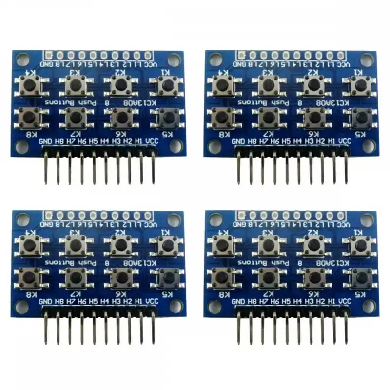 4Magas szintű Tűs-8-gombos Magas szintű Nyomógomb 8 gombos Billentyűzet MCU IO Arduino-hoz STM32 Árcsökkenés