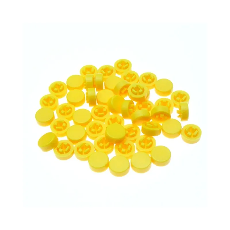 Sárga-100db 6X6X7,3mm A44 Színes Kerek Nyomógombos Kapcsoló kupak 4*8mm Mikrokapcsoló gomb kupak Azonnali Kedvezményes ár