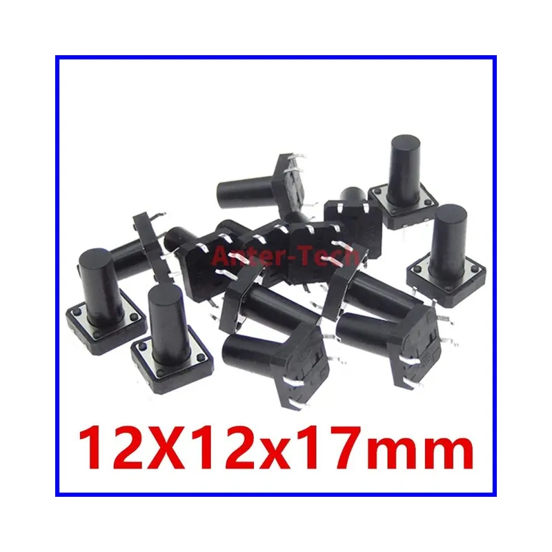 Legkelendőbb 12X12X17mm-20db Nyomógomb Mini Nyomógombos Kapcsoló Mikrokapcsoló 12x12 12*12*4,3mm 5mm 6 7 8 9 10 11 12 mm 4tűs Nyomógomb