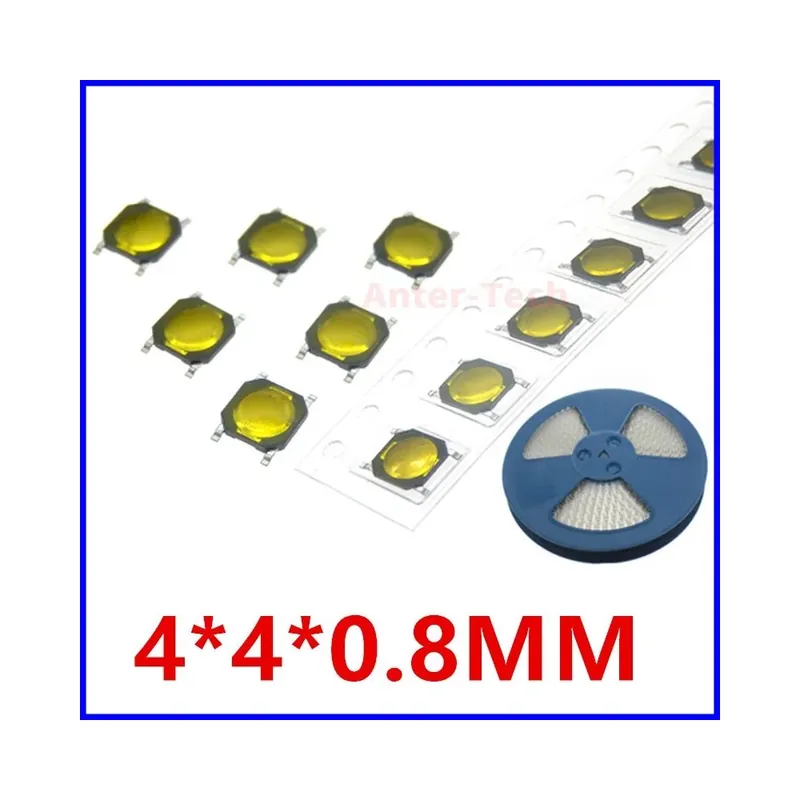 500db-4*4*0,8 mm Nyomógombos Kapcsoló 4 tűs Kapcsoló Mikrokapcsoló SMD Új Eredeti Akciós ár
