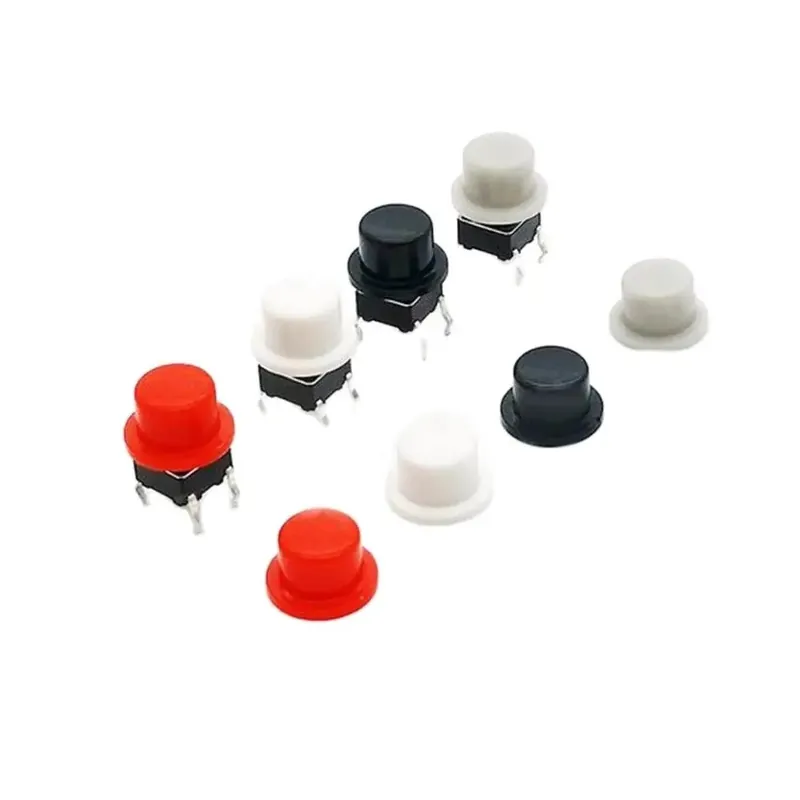 Fekete-100db 5,6*6,9mm gomb kupak Nyomógombos Kapcsoló kupak Kerek Kapcsoló kupak - 6*6mm-es Négyzet alakú Nyomógombhoz Szuper ajánlat