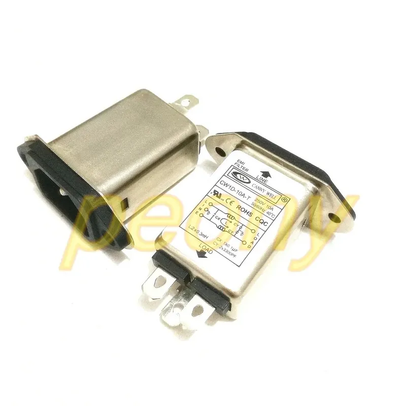 CW1D-6A-T-Teljesítmény EMI szűrő CW1D 1A 3A 6A 10A egyfázisú T Foglalat AC 220V Csak ma