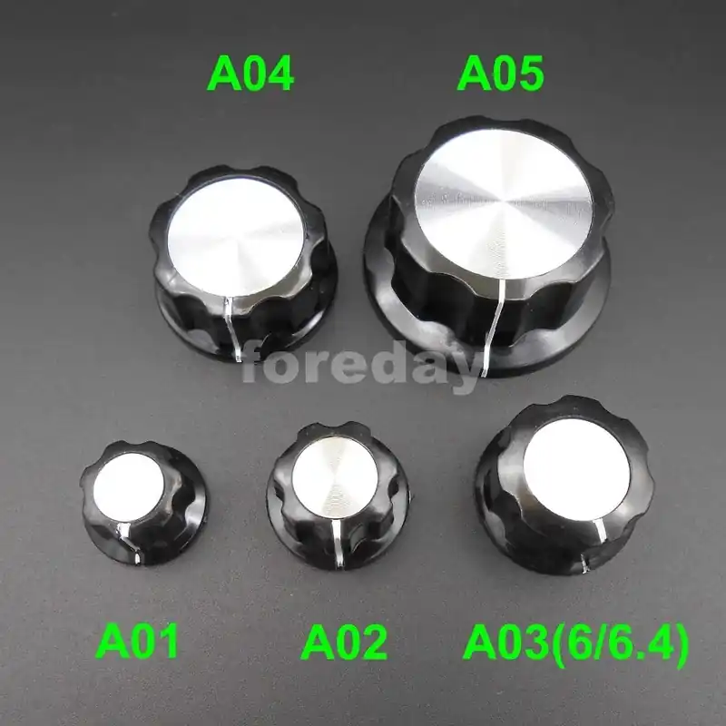 A03-50db X Új HQ MF-A01 A02 A03 A04 A05 Potenciométer gomb Bakelit gomb kupak Rézmag 6mm 6,4MM Erősítőhöz MF *FD749-754 Gyors szállítás