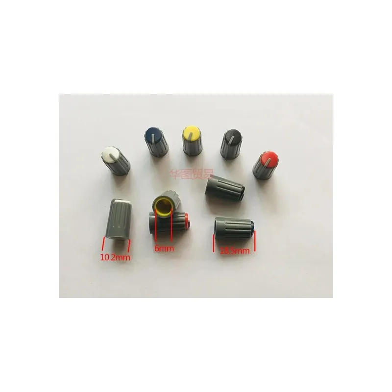 Végkiárusítás Kék-10db BEHRINGER XENYX802 1204USB QX-1002USB Professzionális Hangkeverő gombhoz kupak Magasság 18,5mm Féltengely Furat 6mm