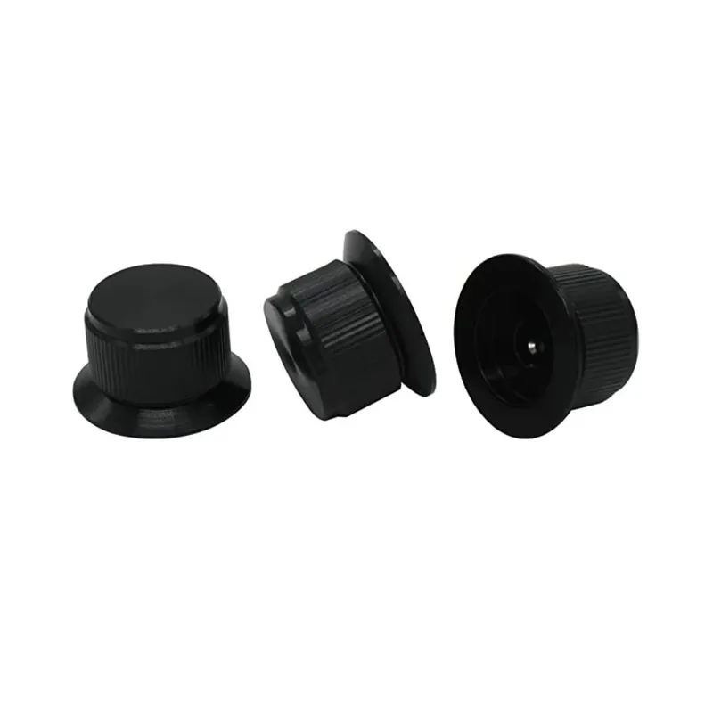 Expressz szállítás Fekete-3db Ezüst színű Alumínium ötvözet Potenciométer gomb Audió Elektromos gitár basszusgitár Csavar típus 24X14,5mm