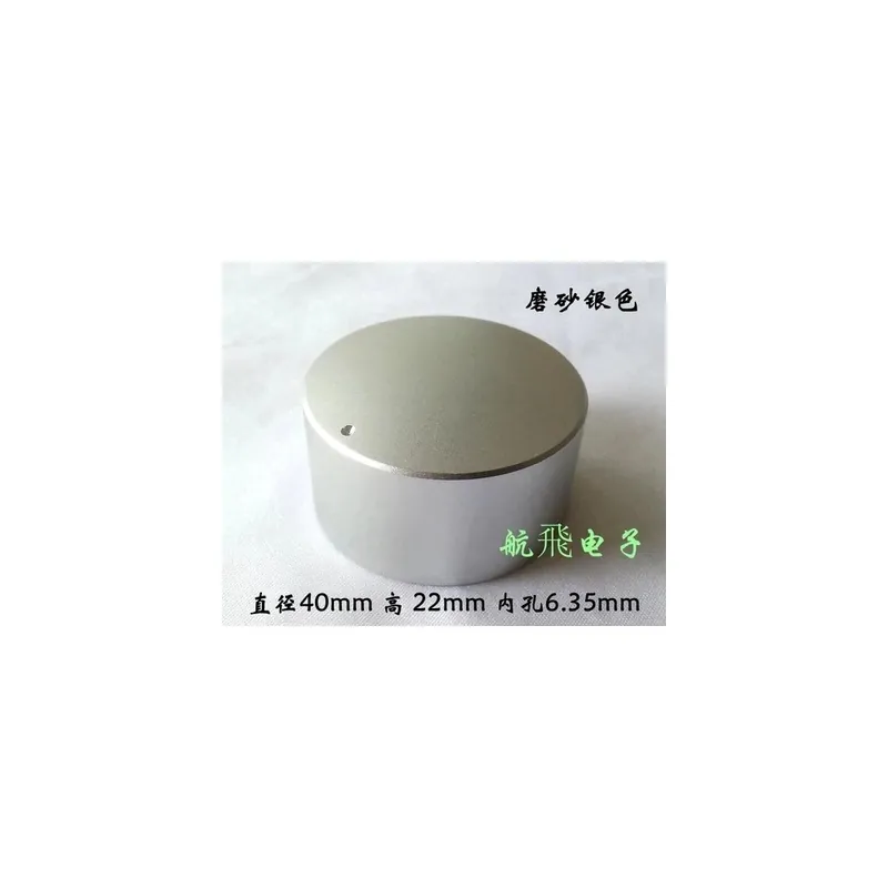 Matt Ezüst színű6,35mm-1db Tömör tiszta Alumínium ötvözet gömbölyű Hangerő Potenciométer Audió Hangerősítő gomb 40x22mm Rendeld meg most