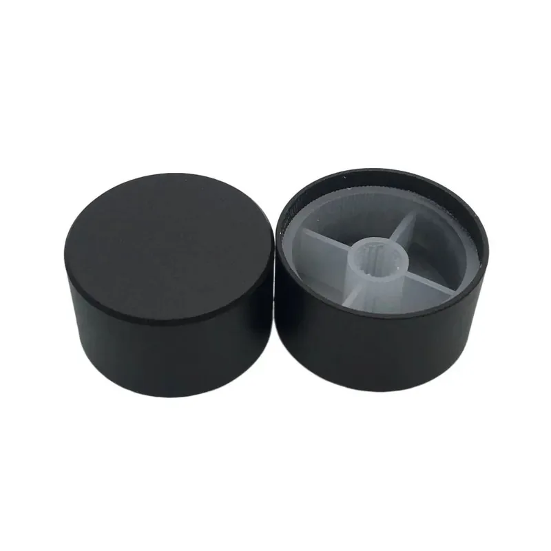 Fekete Virágtengely-1db Alumínium ötvözet Potenciométer Vezérlő Hangerő Audió Kapcsoló gomb kupak 6mm-es 30x17mm Utolsó esély