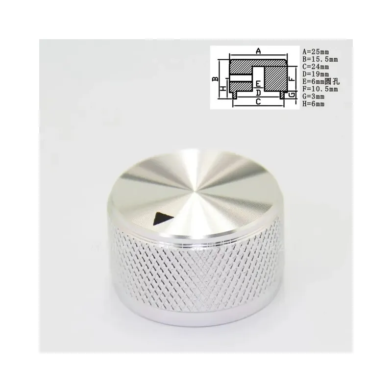 25x15,5x6mm-Fehér-1db Alumínium ötvözet Potenciométer Vezérlő Audió Elektromos gitár basszusgitár gomb Exkluzív ajánlat