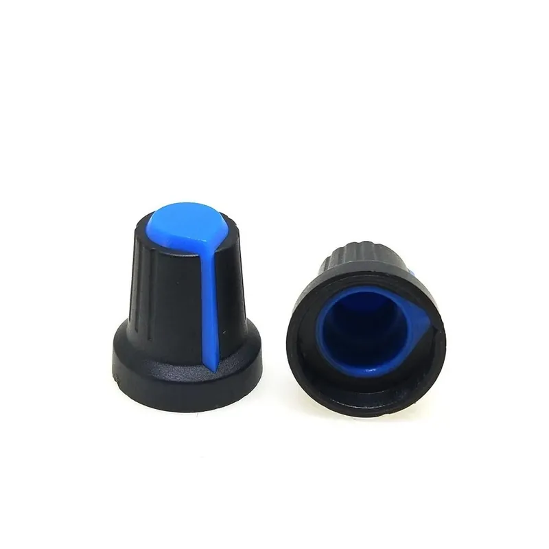 Kék-50db WH148 15X17mm Potenciométer Kapcsoló gomb kupak Műanyag gomb Szilvavirág fogantyú AG2 fogantyú 6MM Ne maradj le