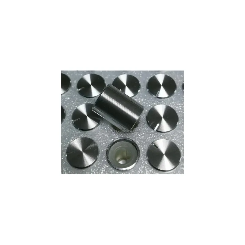 Azonnal elérhető Ezüst színű-10db 13mm*16mm Alumínium DAC CD Erősítő Potenciométer Hangerő gomb 6mm D-típus tengely Jó minőségű