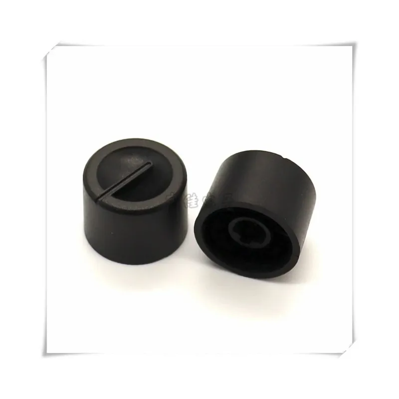 D-tengely-5db 20*15MM Fekete Műanyag gomb kupak Potenciométer Kódoló Kapcsoló gomb 6mm-es Virágtengelyhez / D-tengelyhez Olcsóbb