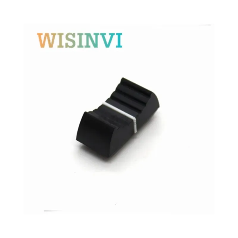 Vedd meg most Fekete-10db 24*11,5*11MM 24X11,5mm Egyenes csúszó Potenciométer Hangkeverő Tolórúd konzol Hangerő Műanyag gomb kupak furat 4MM