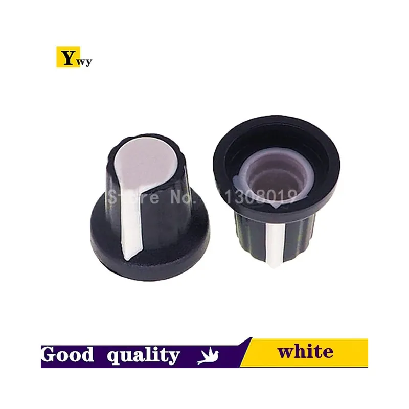 Fehér-20db WH148 Potenciométer Kapcsoló gomb kupak Műanyag gomb Szilvavirág fogantyú 15X17mm AG2 fogantyú 6MM Végkiárusítás