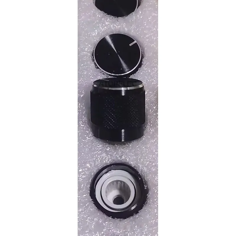 Fekete-13mm*13mm Alumínium DAC CD Erősítő Potenciométer Hangerő gomb 6mm Recézett Jó minőségű Olcsó
