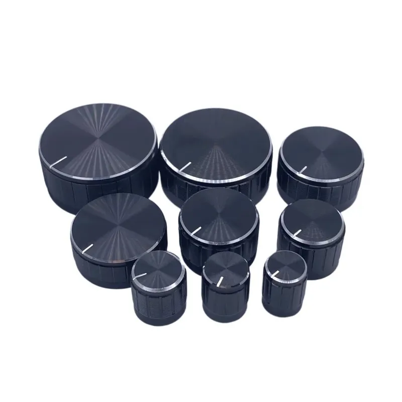 13X17mm(ÁtmérőxMagasság)-Billentyűzet gomb Alumínium ötvözet Potenciométer Hangerőszabályozó kupak - 6 mm furat D-tengely Végkiárusítás