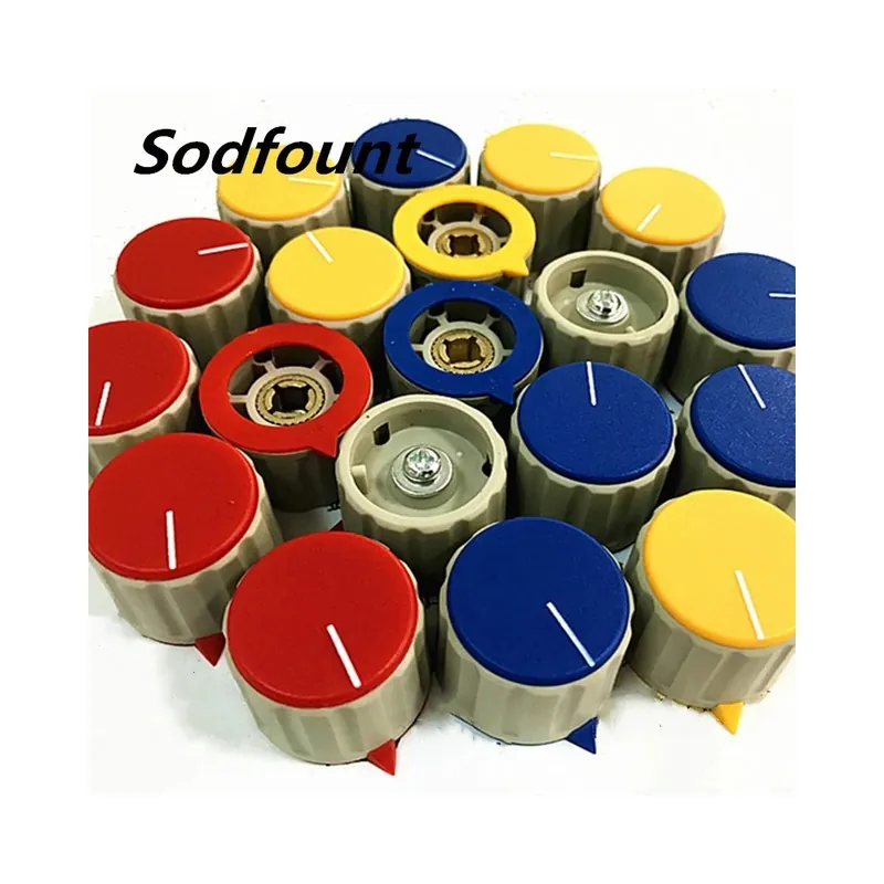 Piros-5db 29mmX21mm Belső átmérő 6mm XN-28Z gomb Potenciométer kupak Műanyag Potenciométer fogantyú KN110 Exkluzív ajánlat
