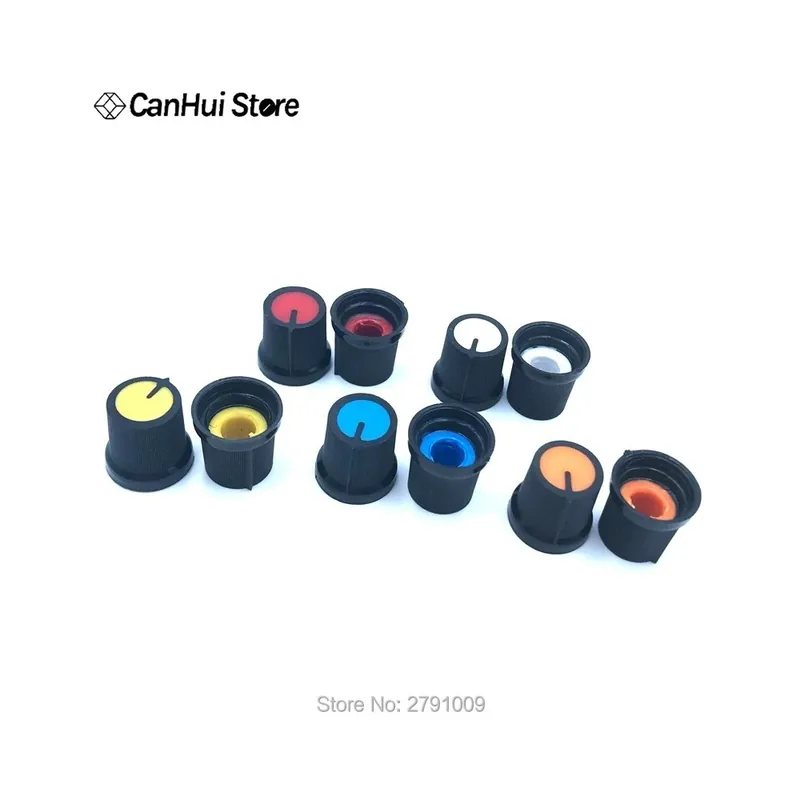 Bestseller 5 féle színből 2-2db-10db 5 színből 2-2db AG3 Műanyag Potenciométer Mikrokapcsoló kupak WH148 Szilvavirág fogantyú 15X17mm - 6MM