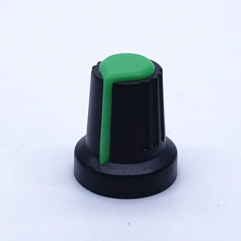 Zöld-10db Potenciométer gomb kupak15X17mm Műanyag Forgatható Kúpos Potenciométerhez 6mm furatos gomb Alacsony ár
